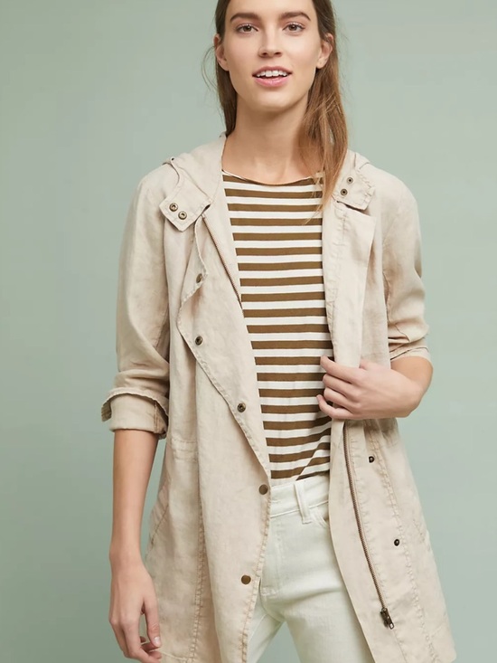 Anthropologie Jackets & Blazers - 100% Linen Michael Stars Anorak Jacket Size Small